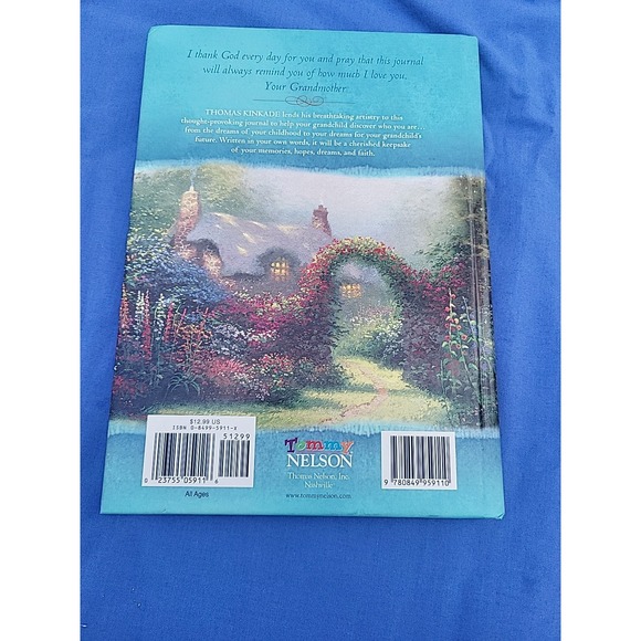 Grandmother's Memories To Her‎ Grandchild Journal Faith Love Thomas Kinkade Book - Picture 5 of 6